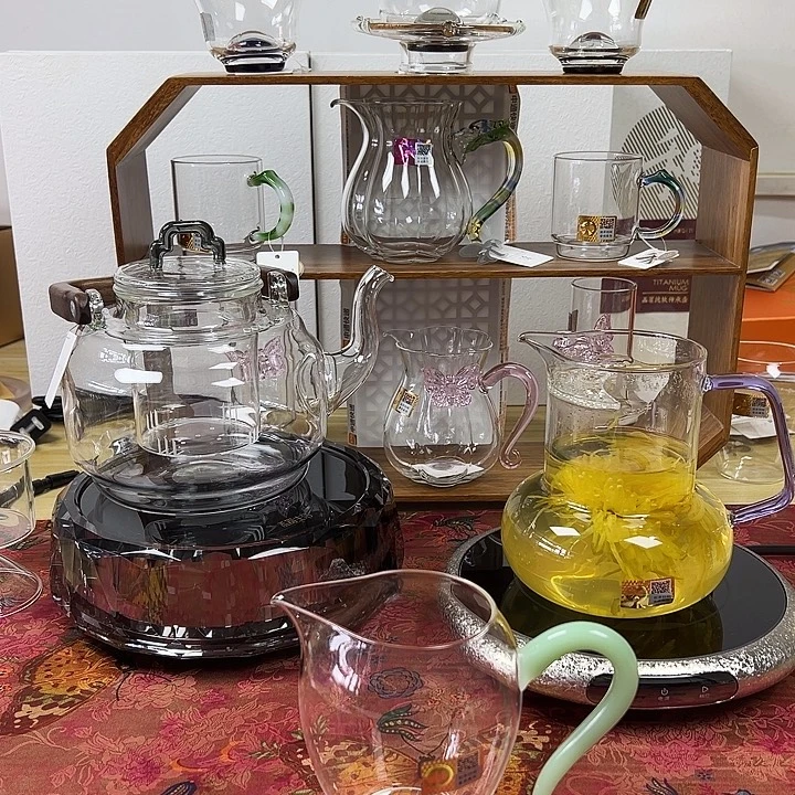 手工艺品琉璃怡然茶海浅玉