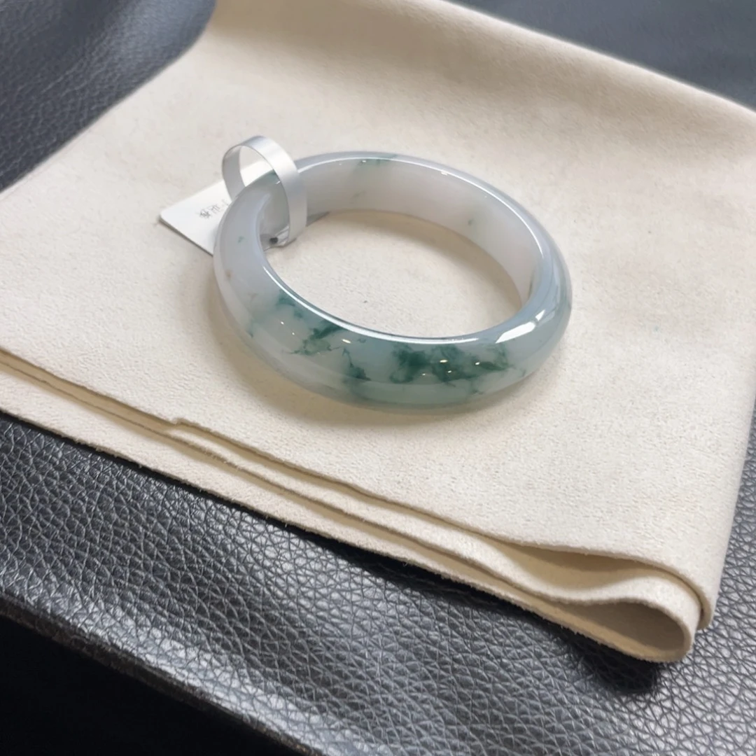 翡翠未镶嵌手镯棉51.5