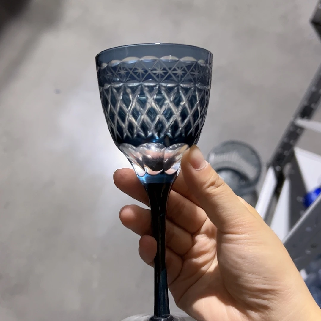 水晶玻璃高脚款微瑕一个