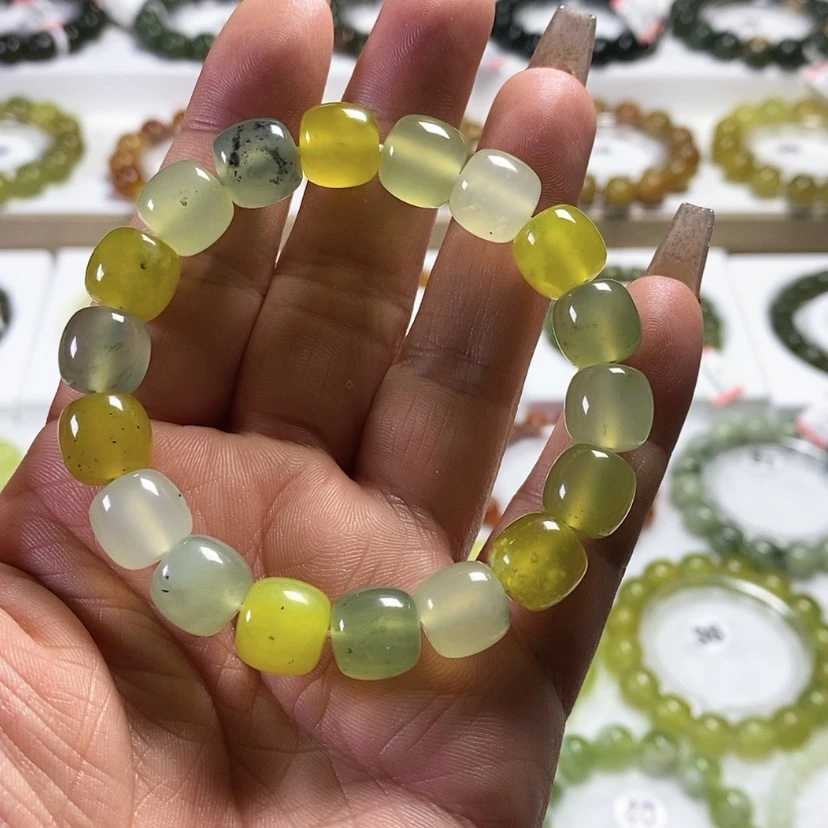 【闪购商品】未镶嵌蛇纹石玉手链卡11