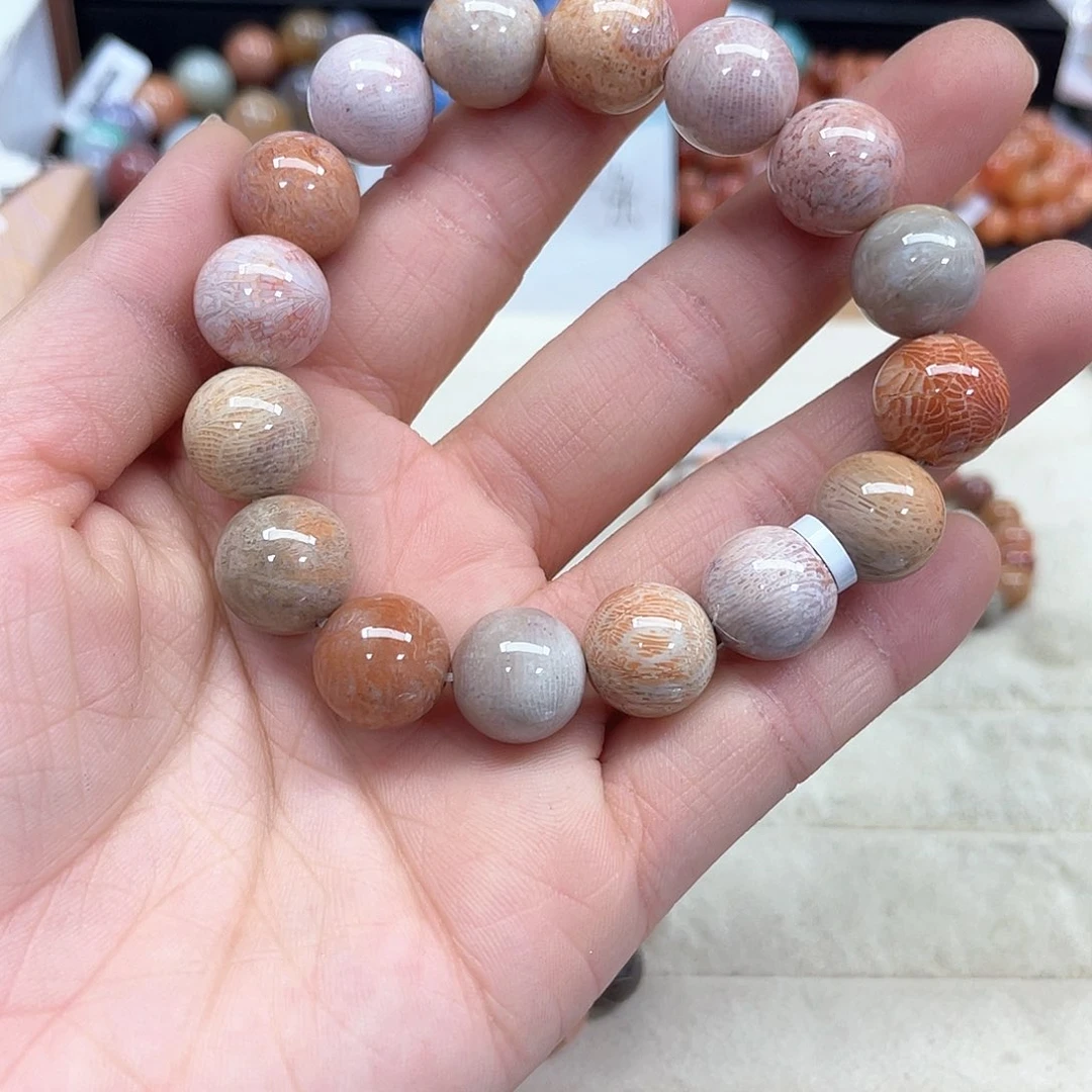 硅化珊瑚（珊瑚玉）未镶嵌手链?****?210