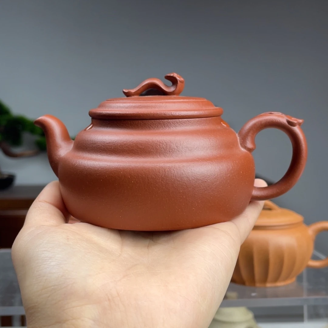 【闪购商品】紫砂茶壶龙****业红降坡紫灵容量200cc