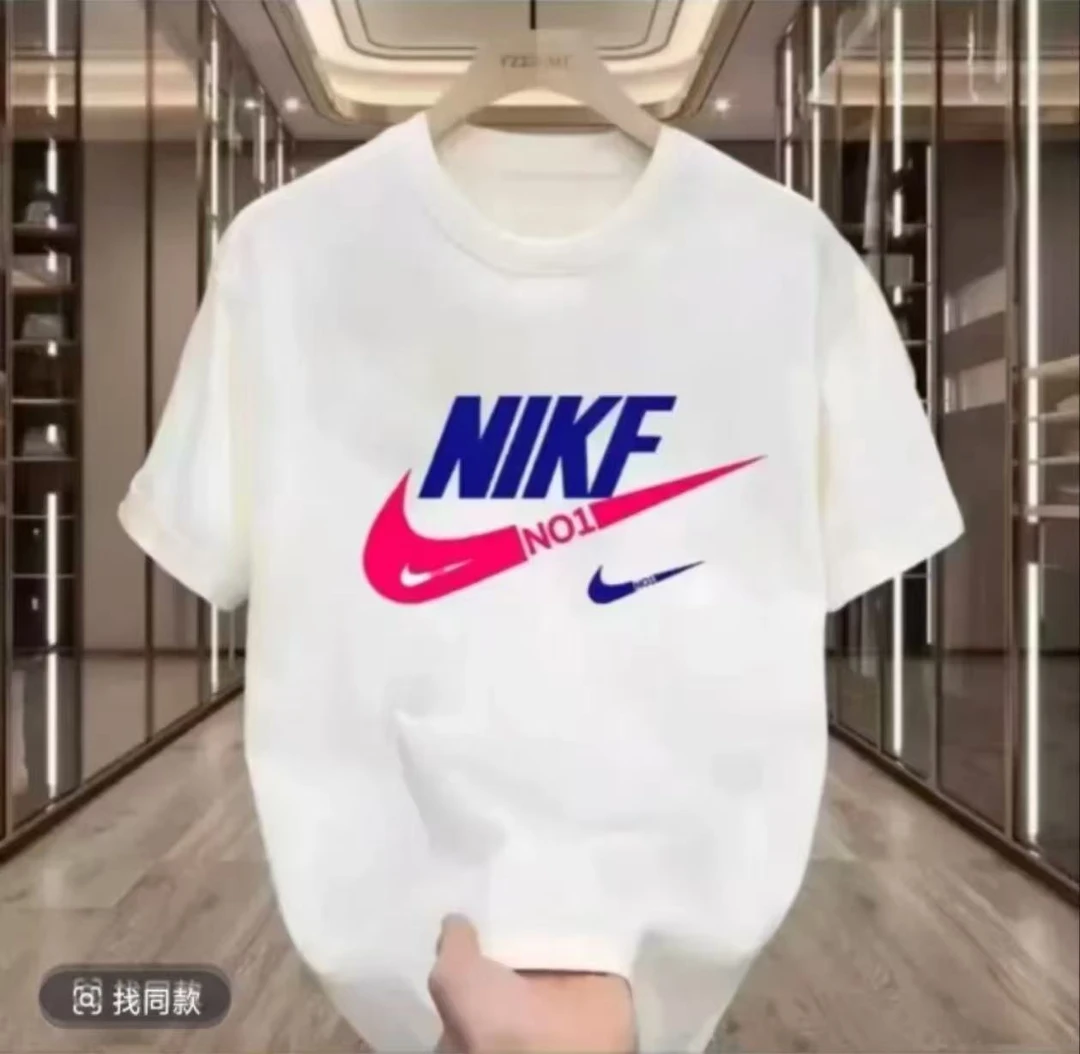 夏季圆领情侣短袖宽松潮流透气宽松轻奢大众时尚百搭休闲韩版