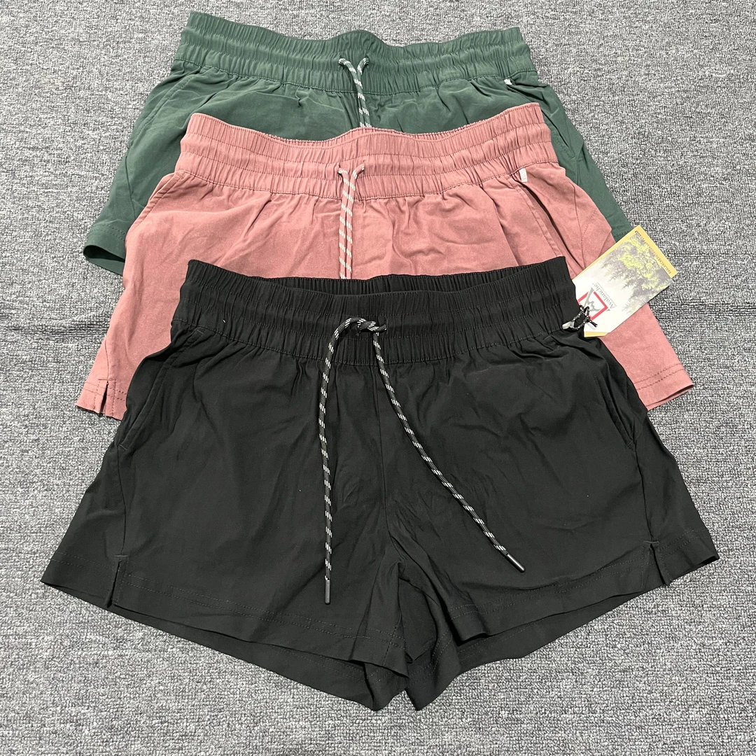 g401夏季新款 雪峰女士宽边松紧腰头户外高级女士跑步三分裤 三色