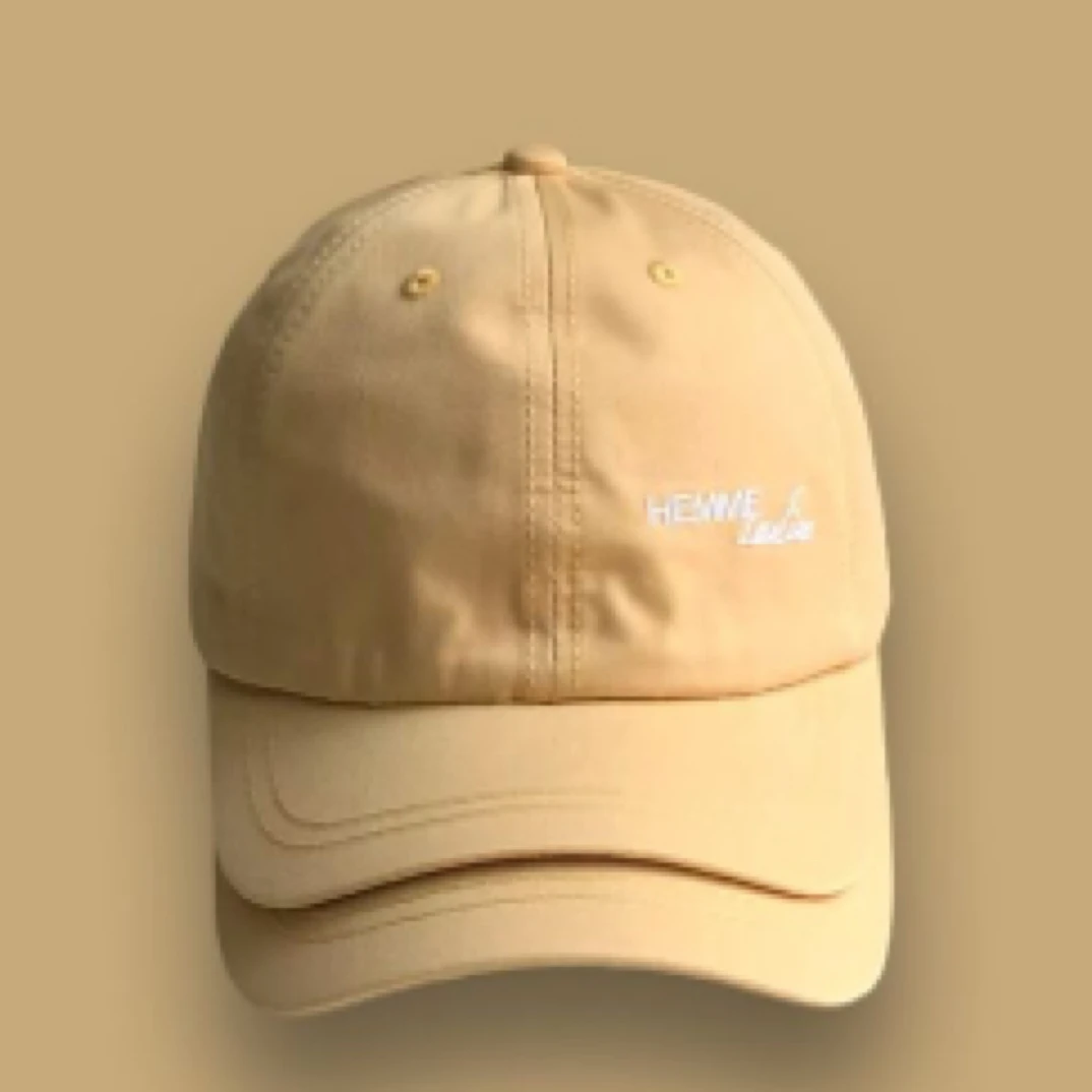 网红时髦双帽檐棒球帽子女夏季潮男百搭显脸小美式字母刺绣鸭舌帽