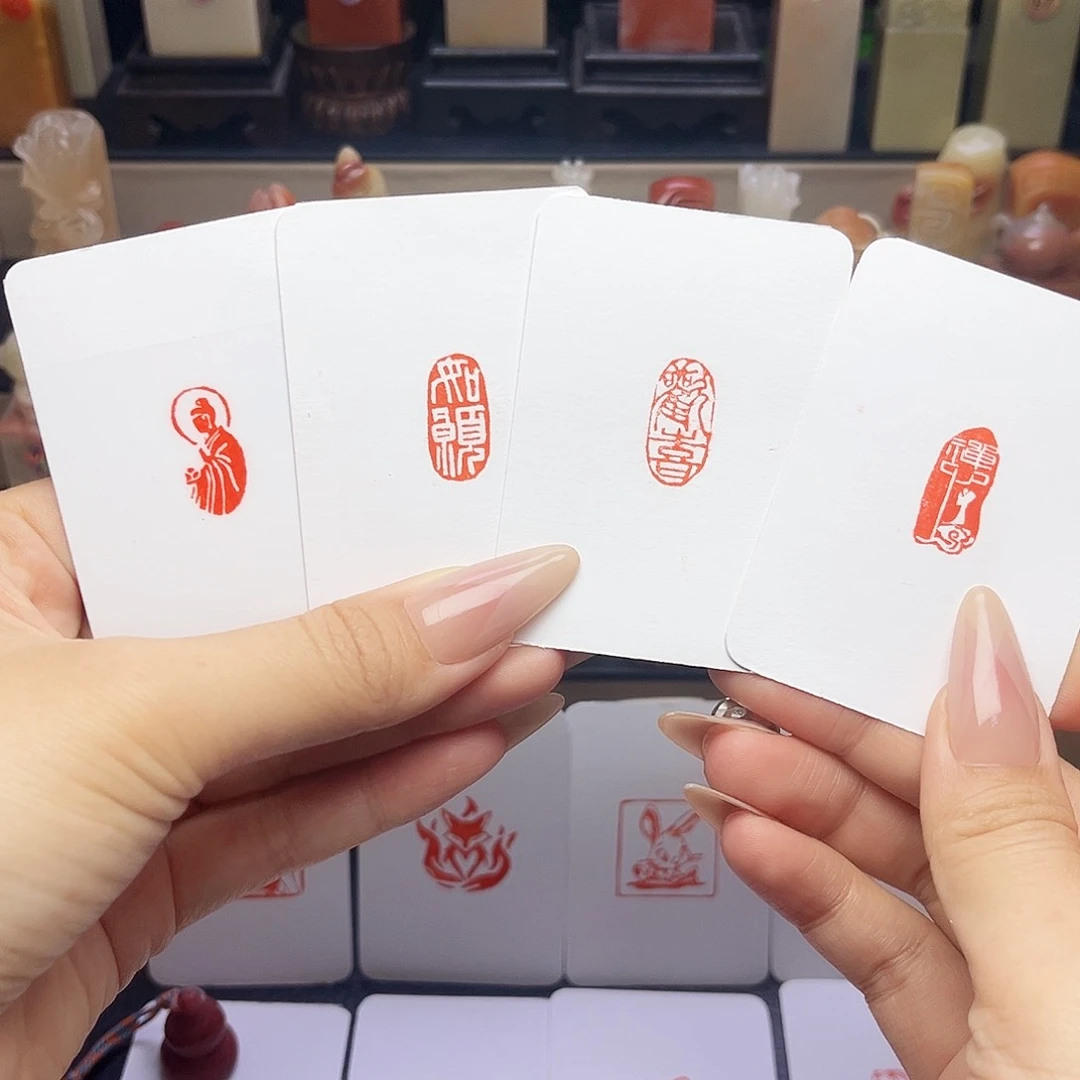 寿山石印石如愿，佛，欢喜，禅心1×2 三送一