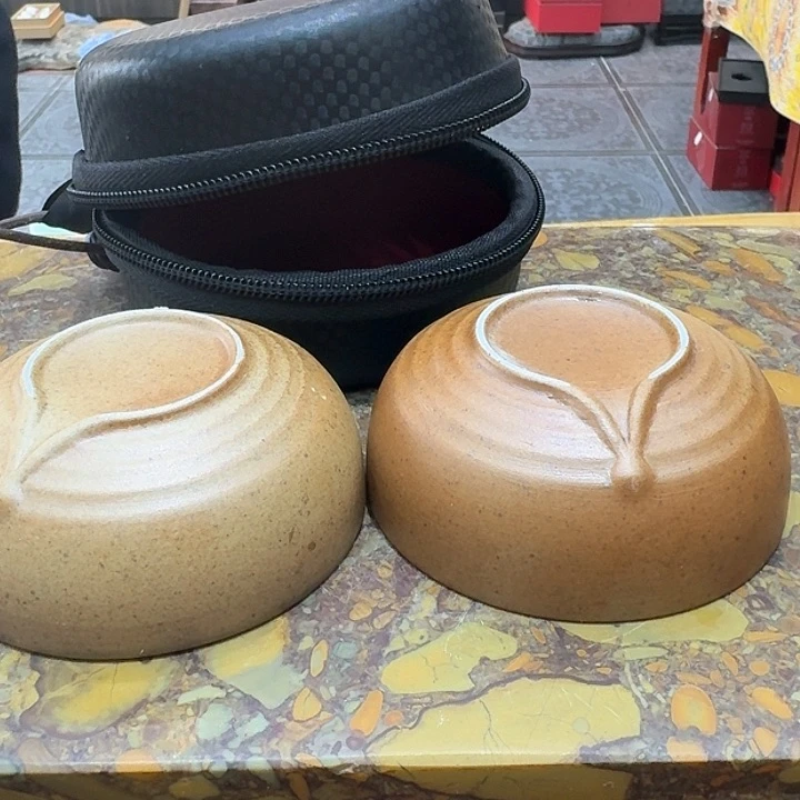 陶烧品茗杯一组。。。