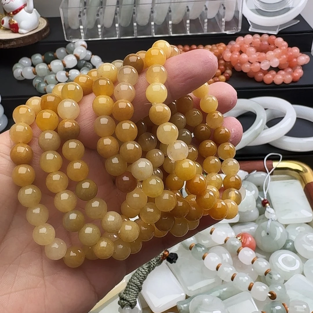 笑***.石英质玉未镶嵌手链手串