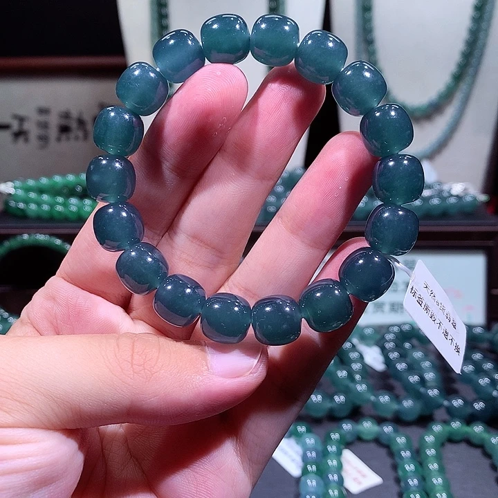 翡翠未镶嵌手链天然翡翠手串11.8