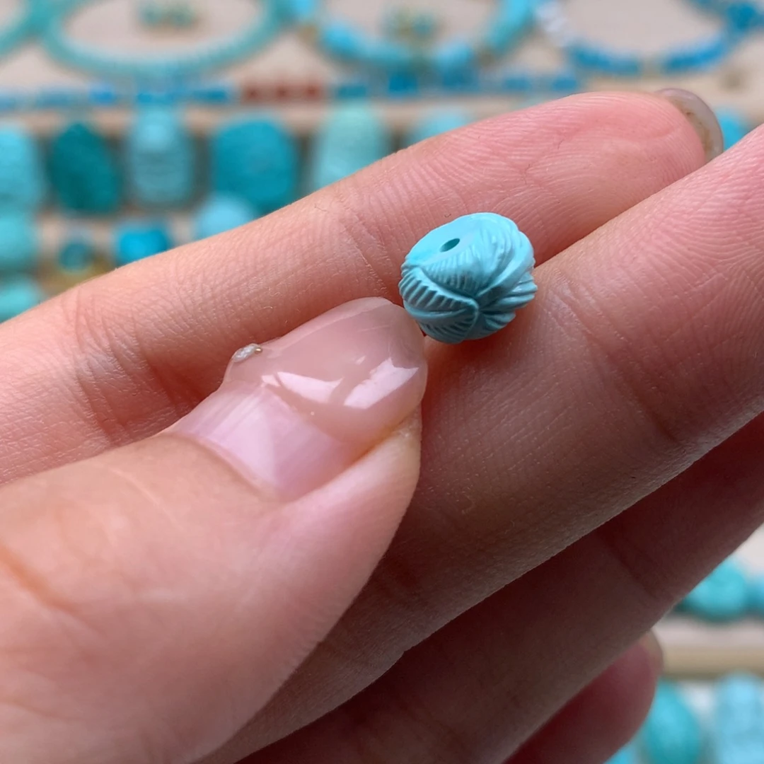 未镶嵌绿松石珠宝奇石羽毛扣