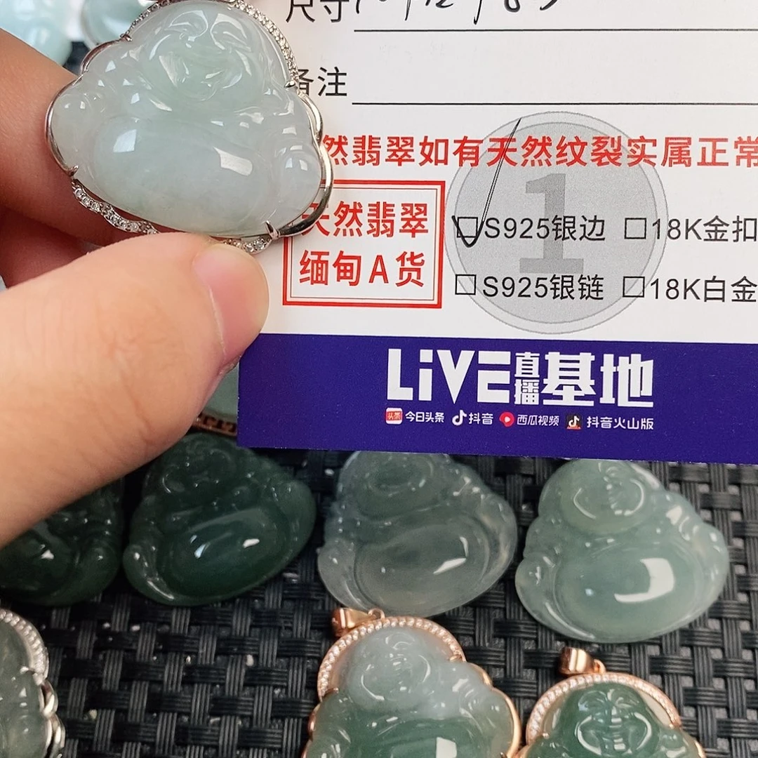 翡翠银S925镶嵌颈饰