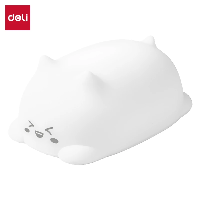 得力LF118台灯-台灯(白色)拍拍灯硅胶灯