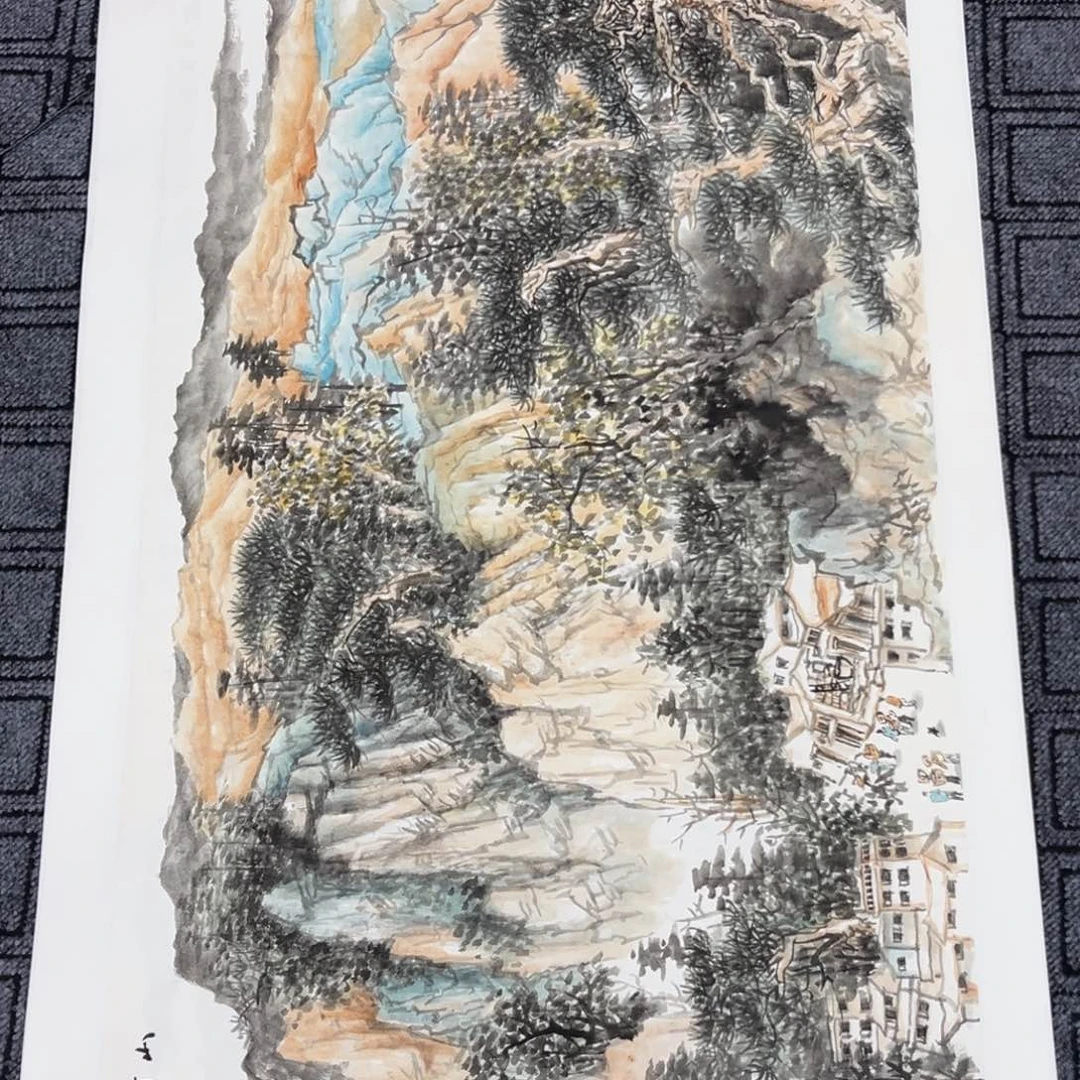 国画任*遥四尺山水作品