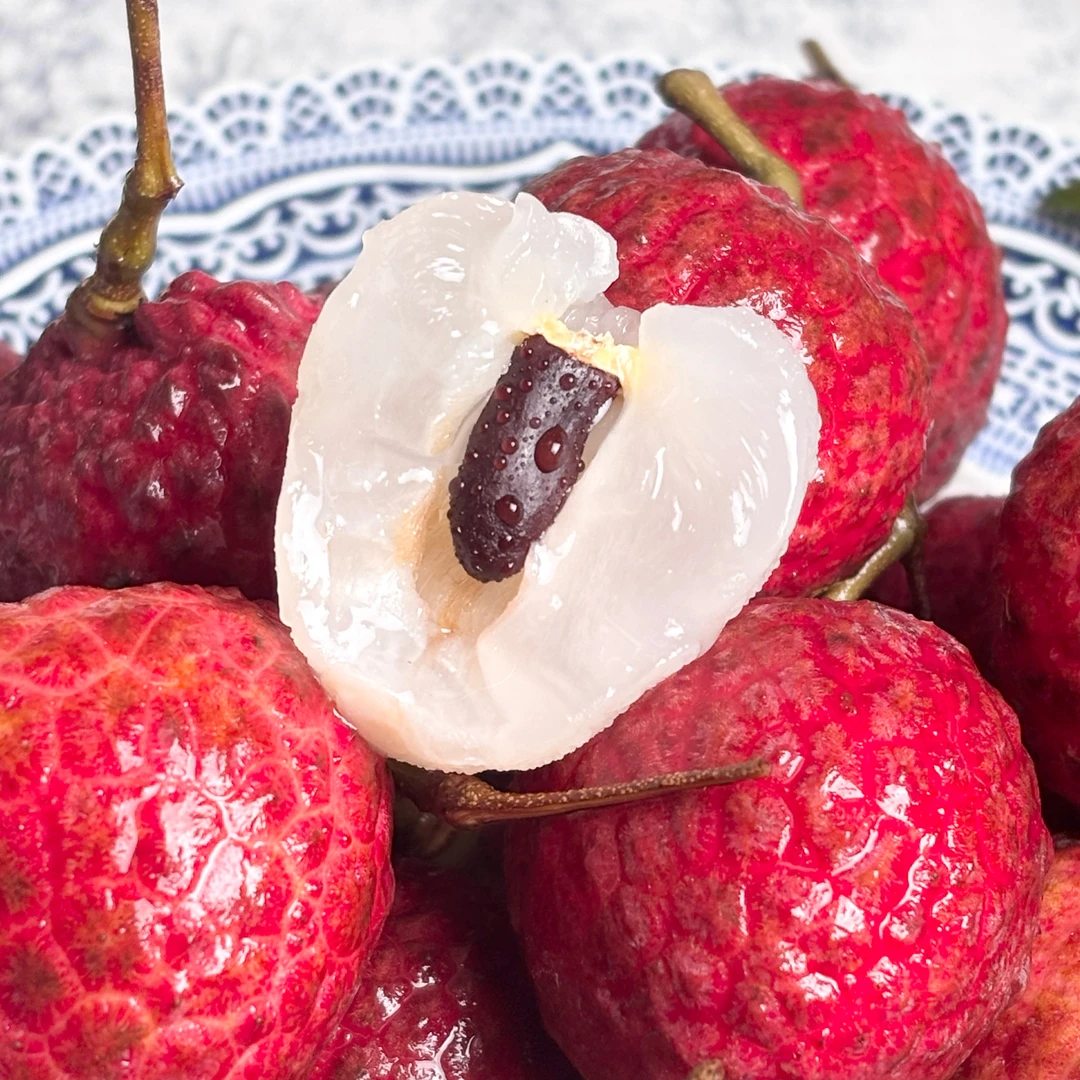 仙进奉荔枝纯甜核小肉厚味道香甜细腻果肉广东增城市基岗村