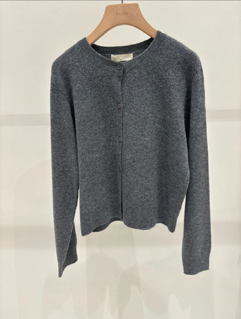 惊喜【灰色开衫】PHOEBE叶姐 秋季新款气质时尚针织衫HF409013008C