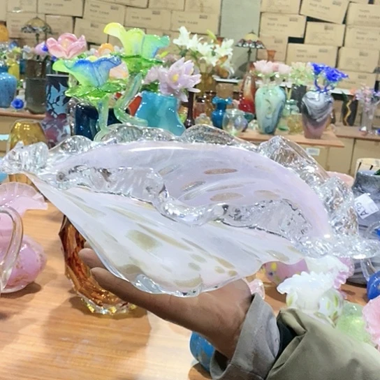 琉璃花瓶高15厘米口径38厘米