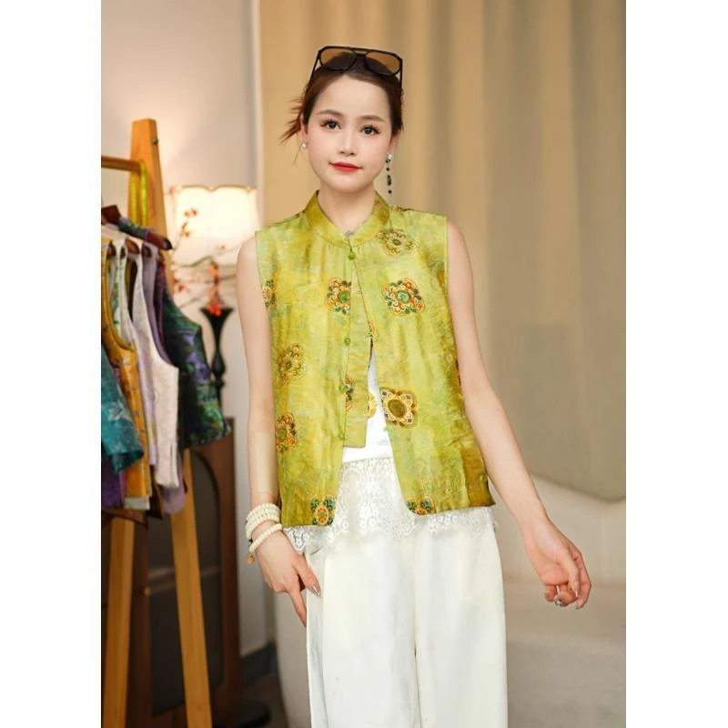 CHUNTIAN/椿锦【如意】新中式夏款国风双面双穿马夹