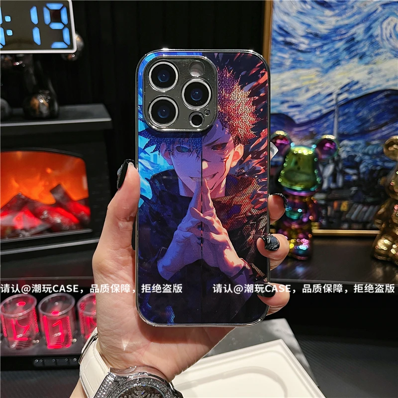 电镀鎏金玻璃壳适用苹果iPhone16/华为荣耀/OPPO/VIVO/小米手机壳
