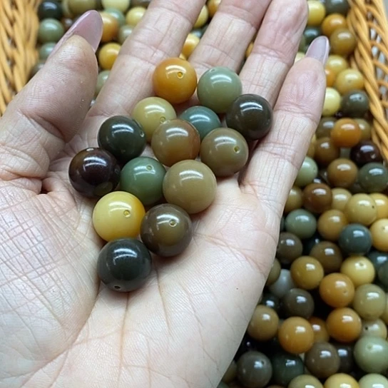 白玉菩提吊坠精品13.9非料多宝圆50颗