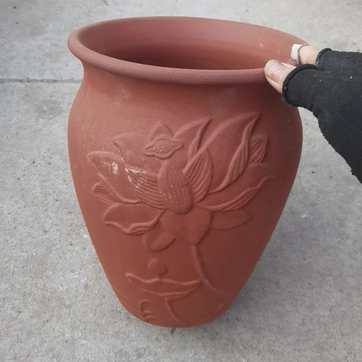 红陶20/27瑕疵底部烧裂