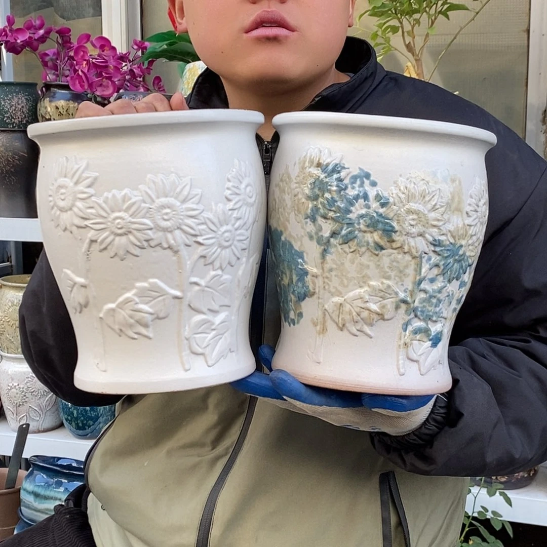 紫砂花盆口18高21福利