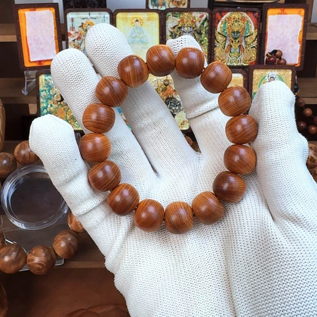 柏木（崖柏）手串/手链太行崖柏13*14老型珠红油甜香福利