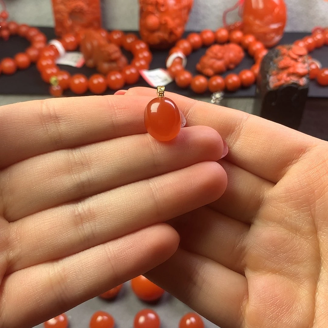 南红玛瑙未镶嵌吊坠