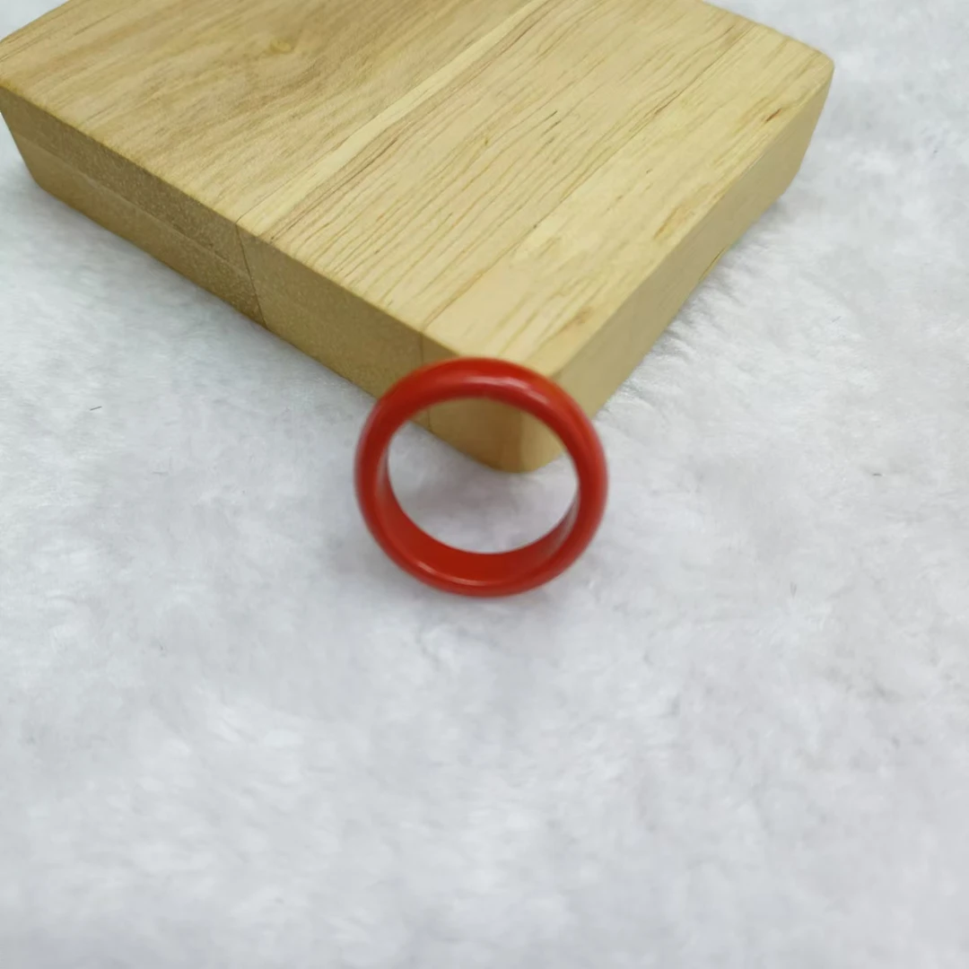 含辰砂工艺品0108-020朱砂戒指  简约时间百搭款固口戒指