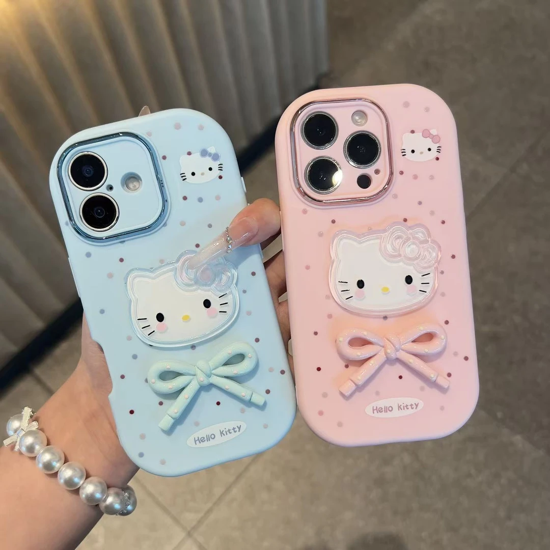 GGBond波点蝴蝶结kt贴件适用苹果17胖子16手机壳华为vivo小米oppo