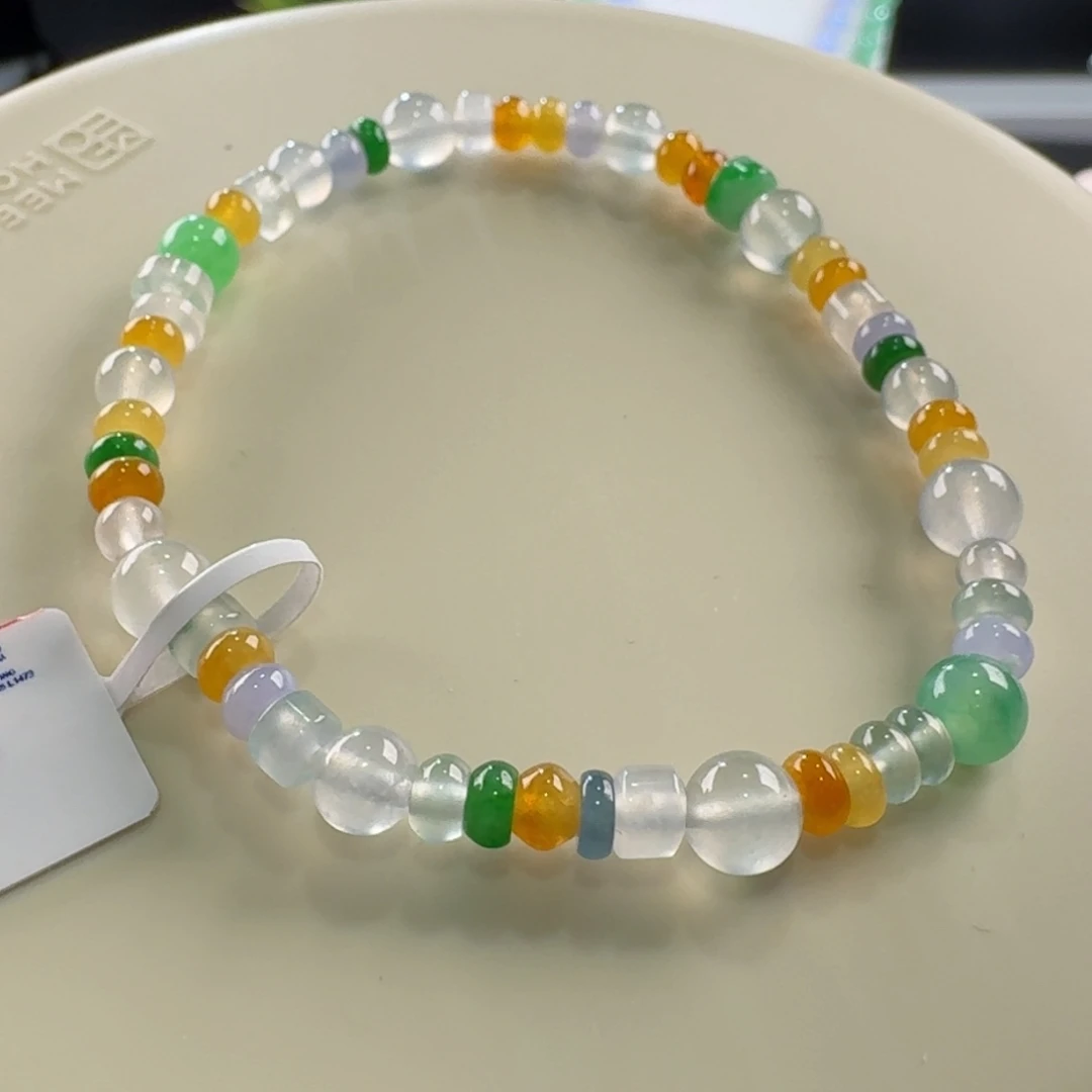 翡翠手链未镶嵌特色精品多宝单圈