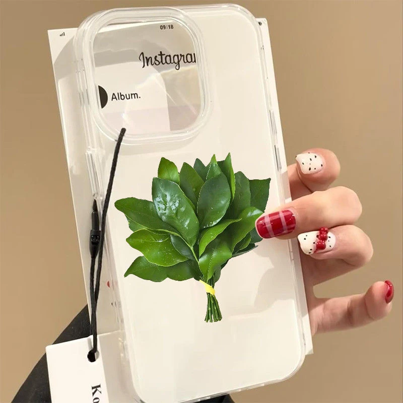 IMD好运柚子叶适用苹果16Pro可爱15手机壳vivo华为小米果冻OPPO