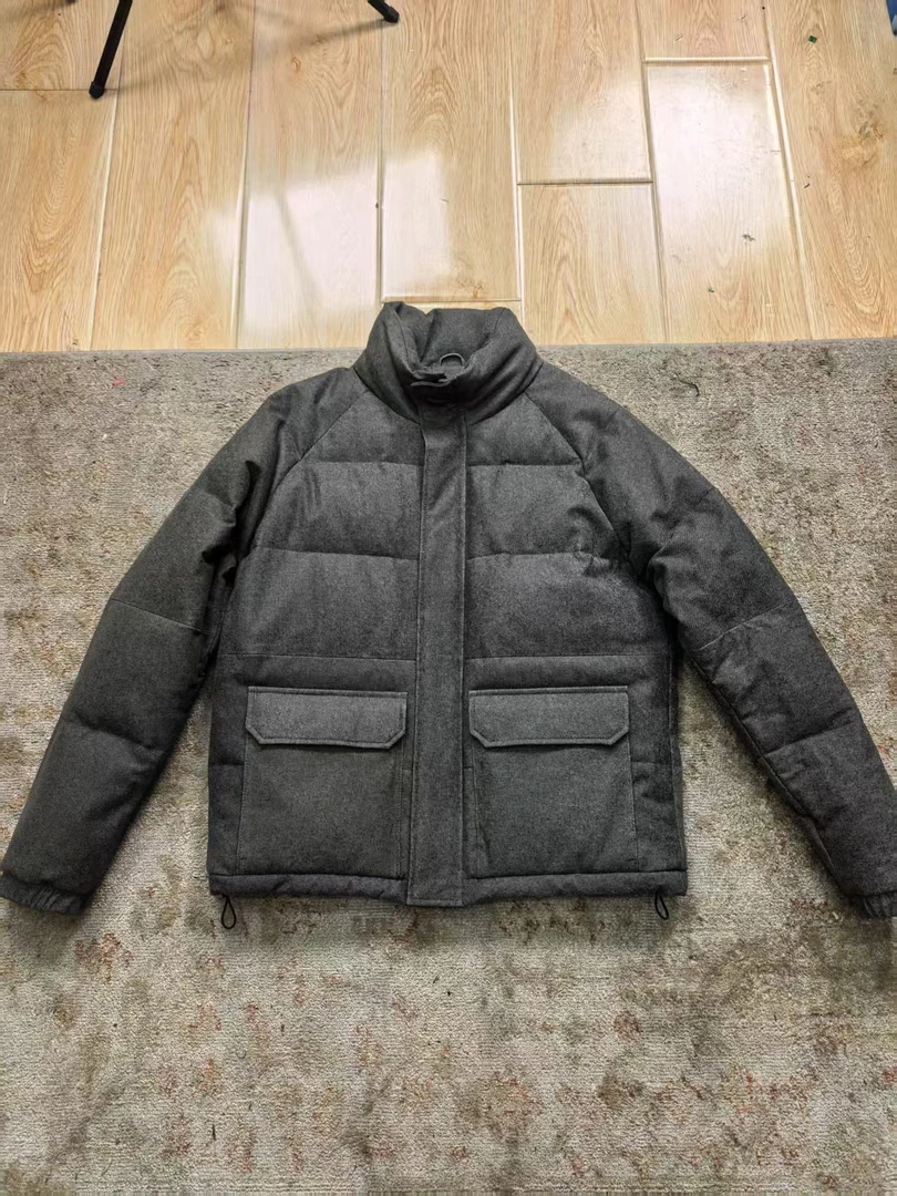 清仓尾单立领男士真皮皮衣保暖鹅绒服胎牛皮休闲羽绒服外套面包服