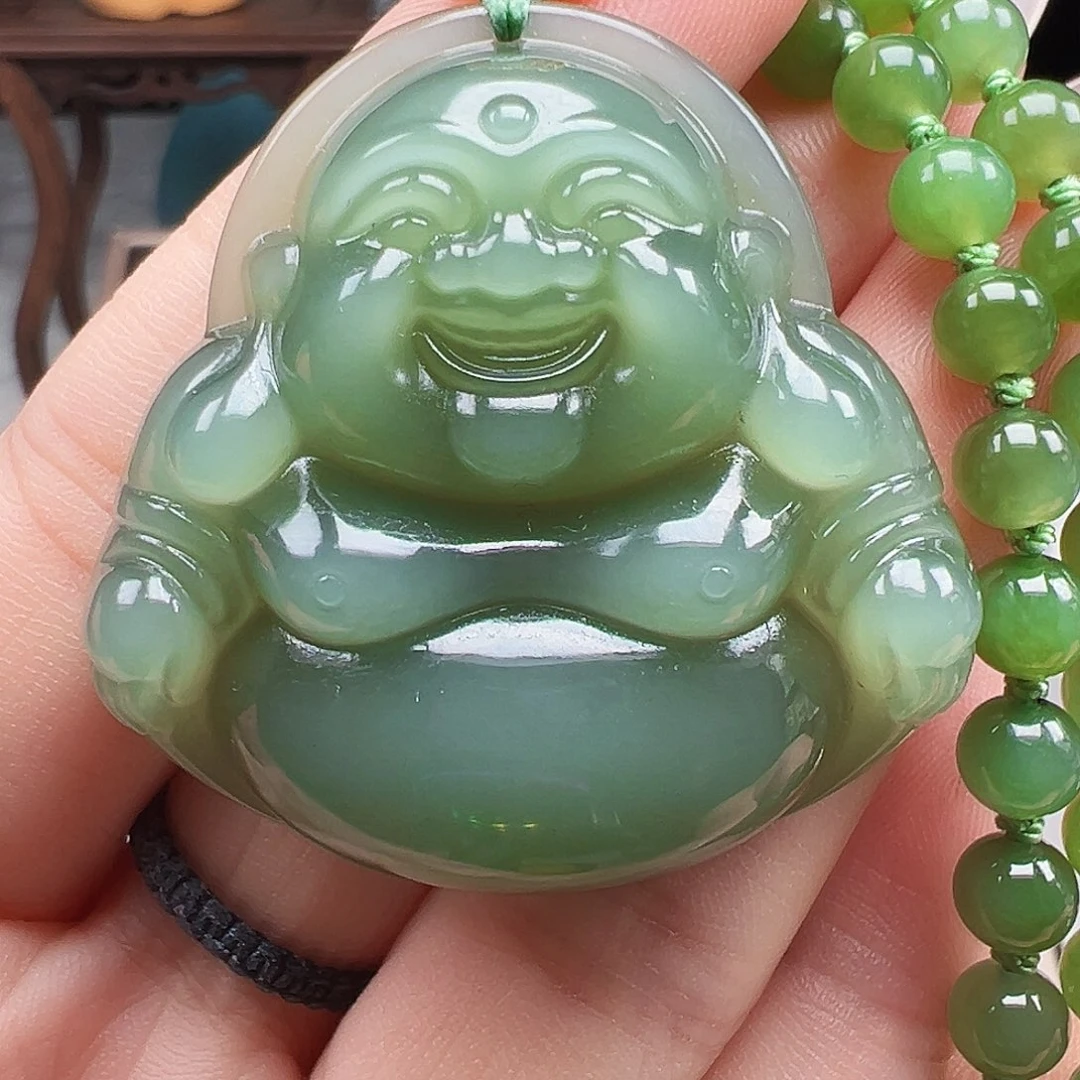 吊坠(赠链)足金镶嵌和田玉