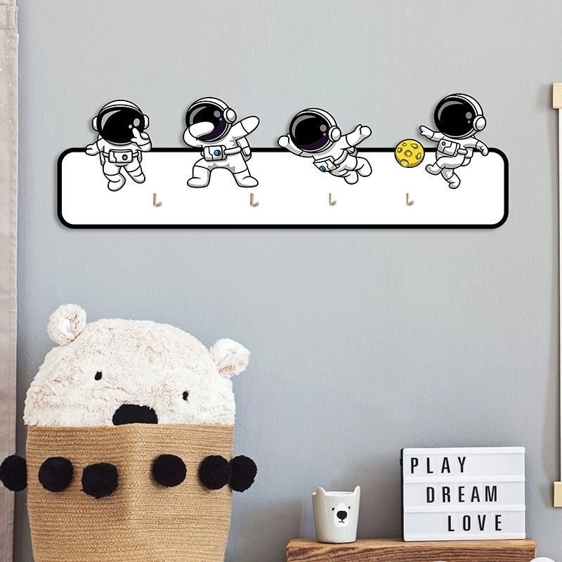 挂钩宇航员钥匙收纳置物架入门玄关壁挂可爱创意装饰