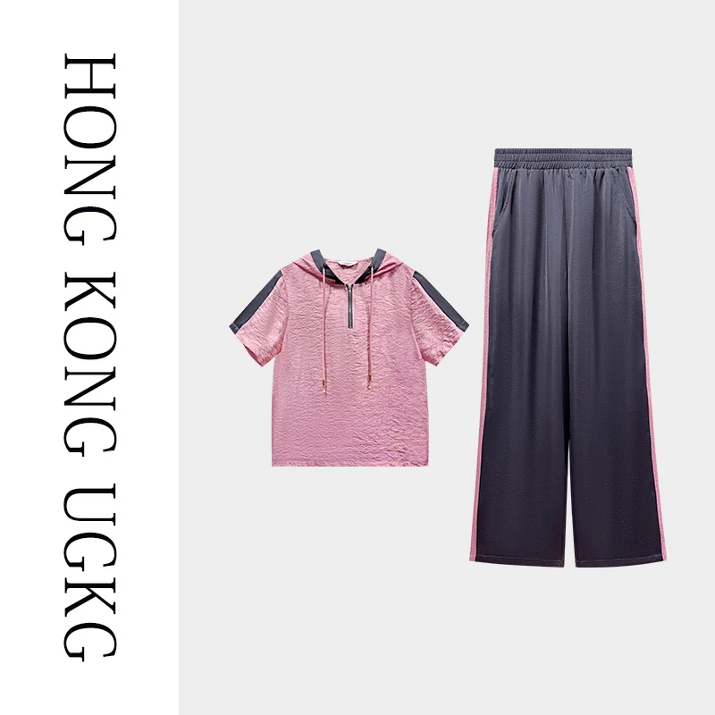 香港UGKG运动风时尚套装套装宽松显瘦两件套73252ZH397