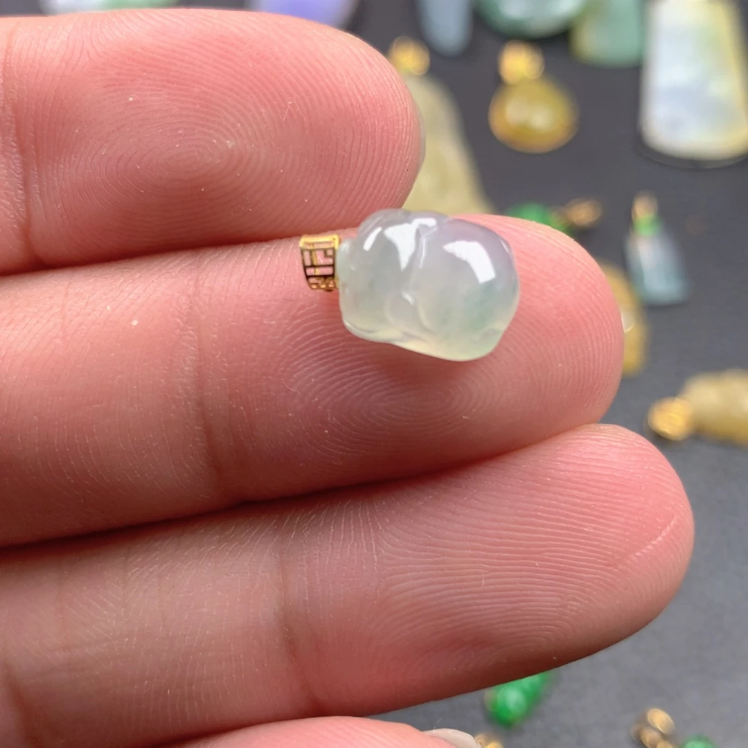 【闪购商品】颈饰18K金镶嵌翡翠翡翠