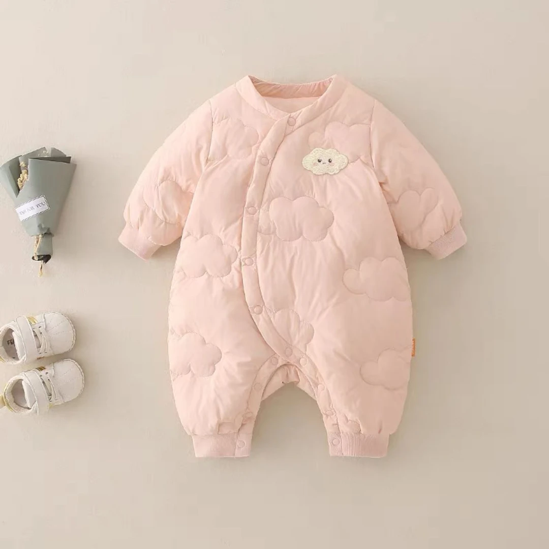 秋冬新品宝宝连体服棉服外出服洋气超萌婴幼儿保暖爬服婴儿连体衣