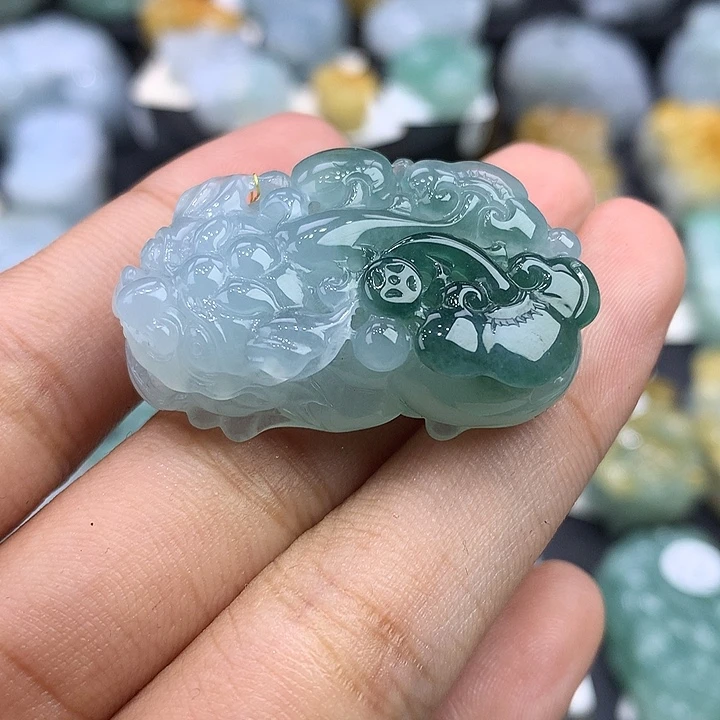 景***岚颈饰未镶嵌翡翠天然缅甸翡翠