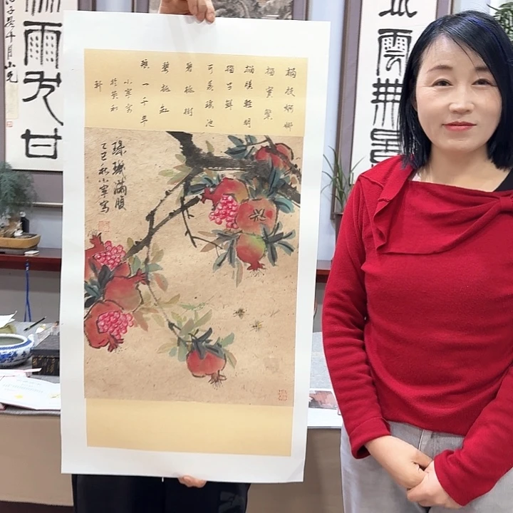 国画亲笔手绘放心去藏