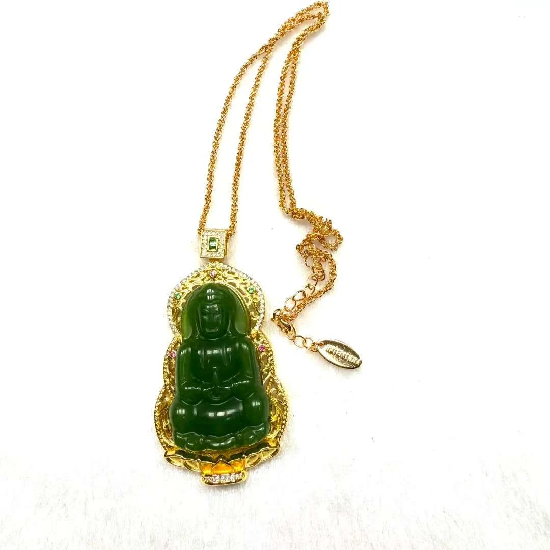 EY068 新中式观音吊坠 50*32*10mm