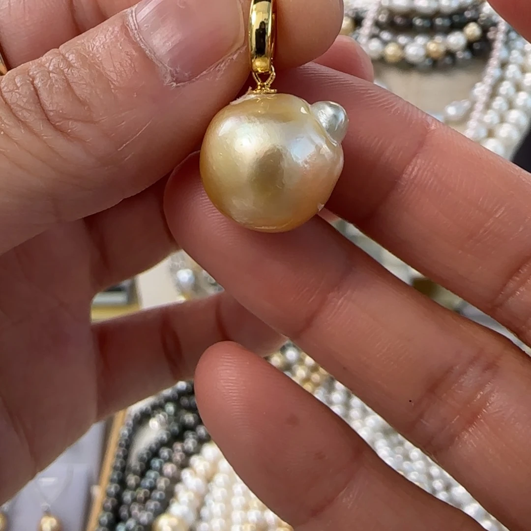 海水珍珠颈饰银S925镶嵌