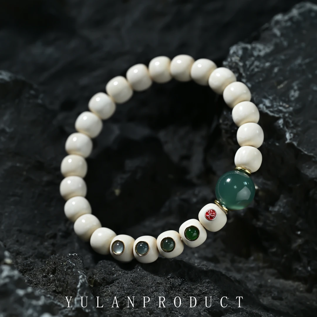 925银银制品 【钰翡·猛犸】老型手串镶嵌款9mm-单圈精工