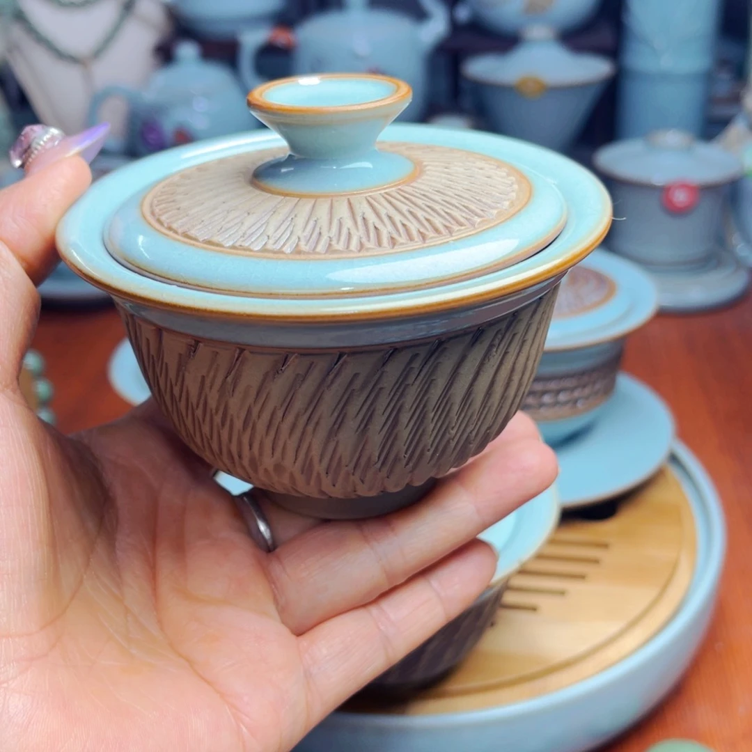 【闪购商品】源头厂家，正宗养生汝瓷茶器摆件