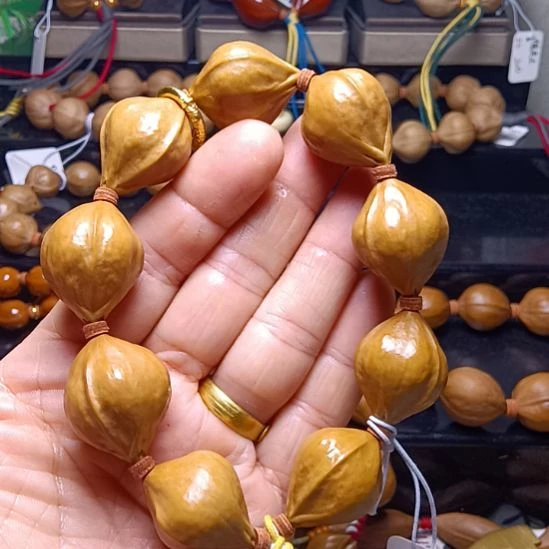 橄榄核手串/手链橄榄核手串三花铁核蒜头料2.3