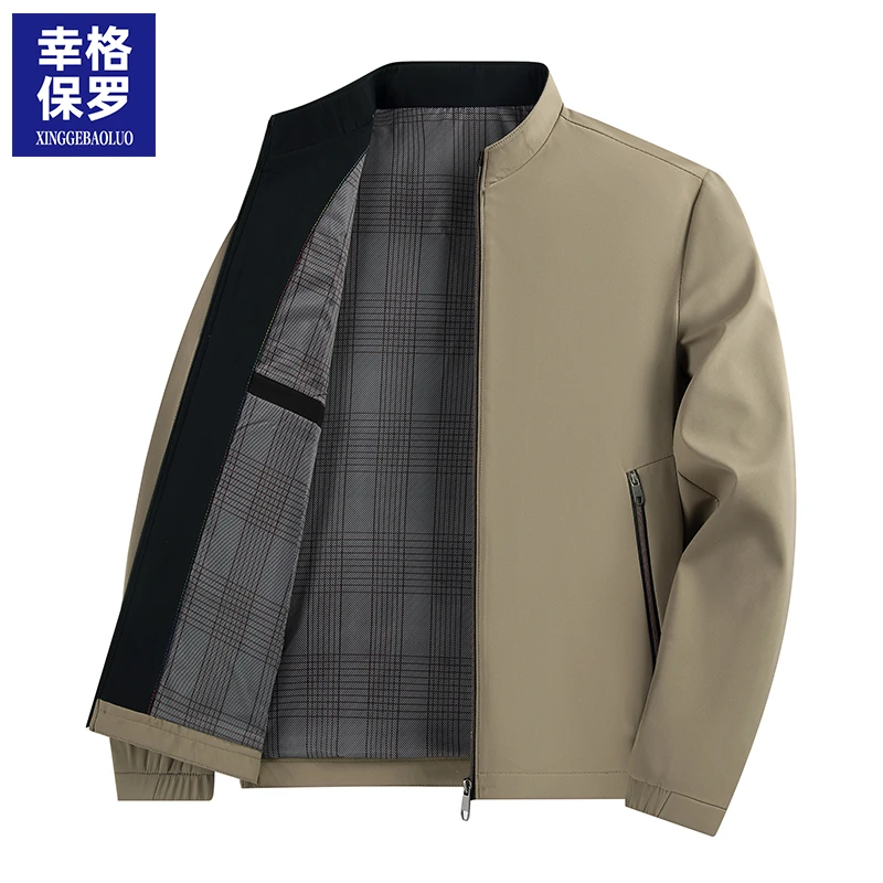 幸格保罗夹克外套男士2025春秋季新款韩版潮流上衣服休闲立领男装