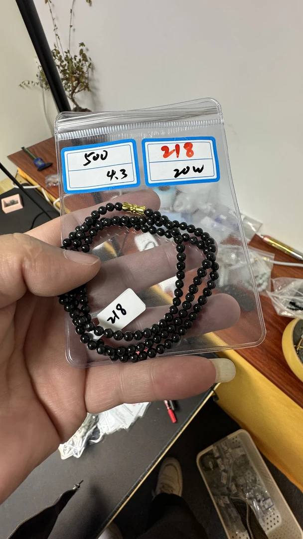 218翡翠珠链乌鸡小米珠时尚