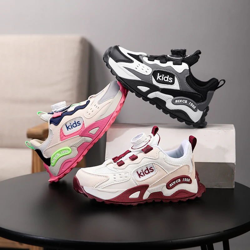 品牌童鞋儿童运动鞋2025春秋新款中大童女童皮面休闲老爹鞋男潮