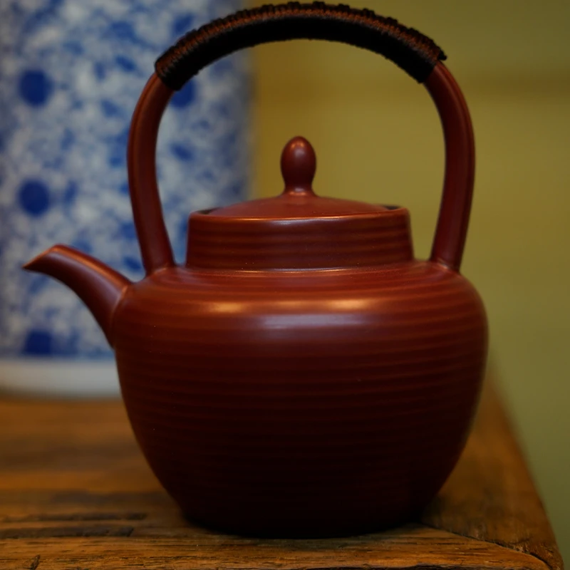 潮州手工中式复古户外炭火红泥炭炉围炉煮茶