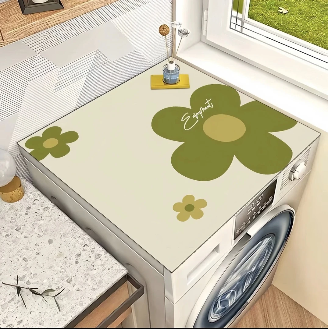 新款洗衣机垫防尘吸水防滑垫保护耐脏易清洗家用耐磨可裁剪简约
