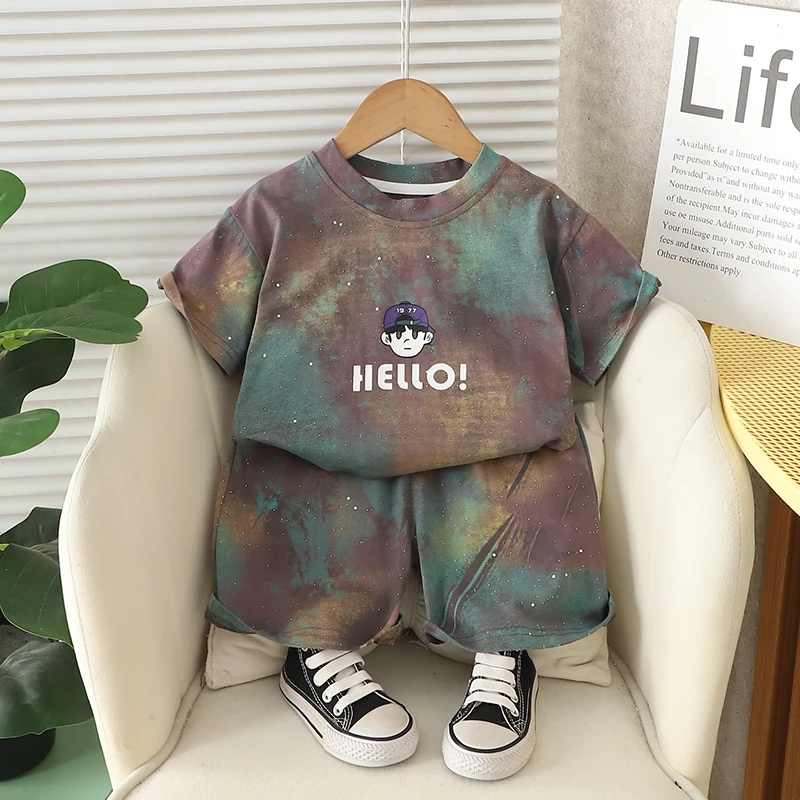 男童夏季帅气套装小童洋气潮酷两件套韩版